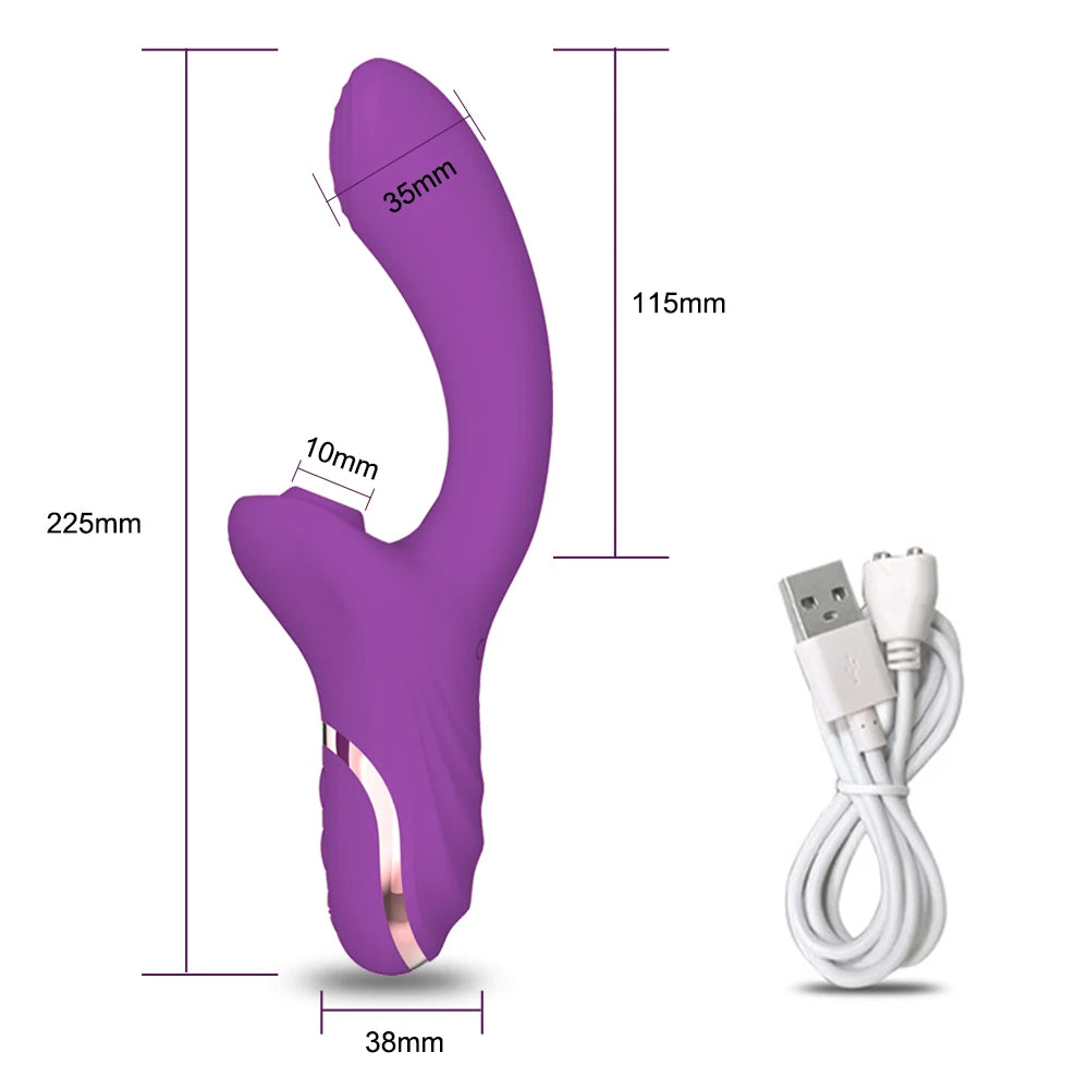 MoanMore™ 20-Mode Clitoral Suction &amp; G-Spot Vibrator