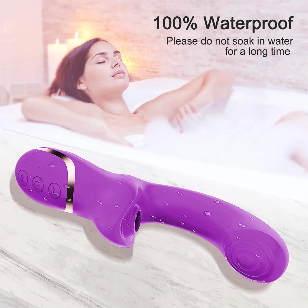 MoanMore™ 20-Mode Clitoral Suction &amp; G-Spot Vibrator