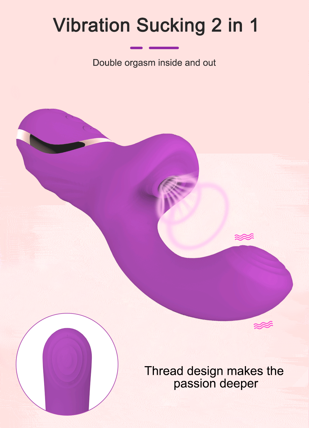 MoanMore™ 20-Mode Clitoral Suction &amp; G-Spot Vibrator