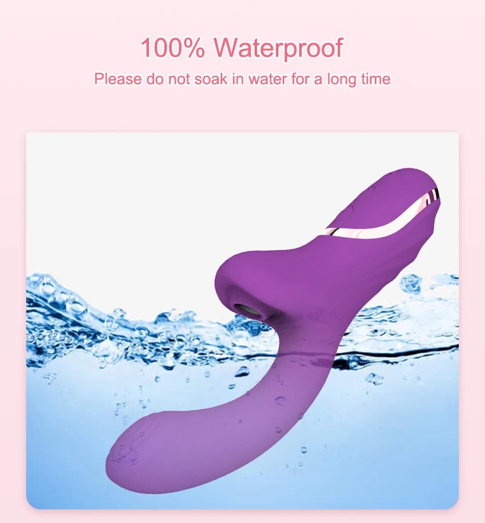MoanMore™ 20-Mode Clitoral Suction &amp; G-Spot Vibrator