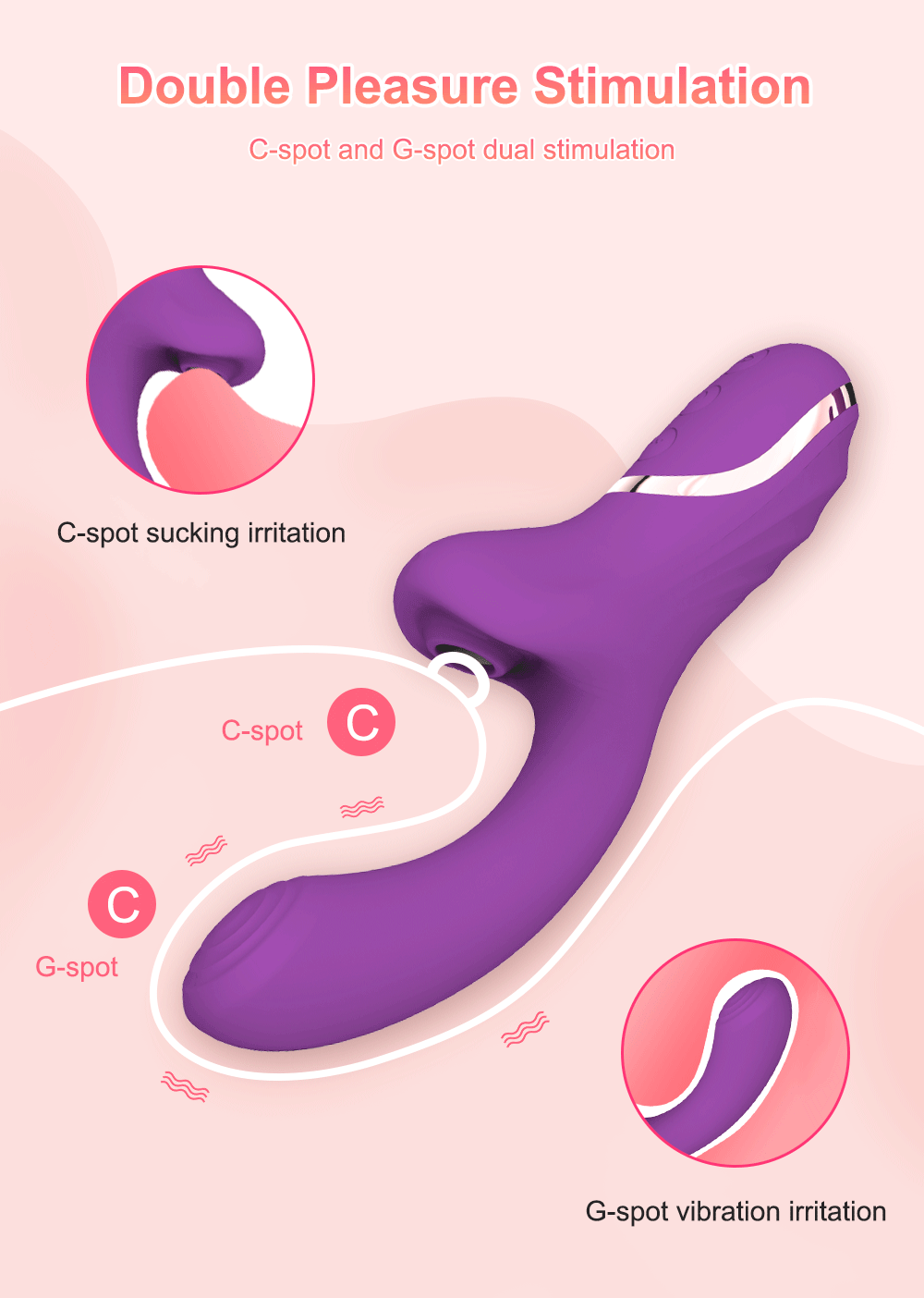 MoanMore™ 20-Mode Clitoral Suction &amp; G-Spot Vibrator
