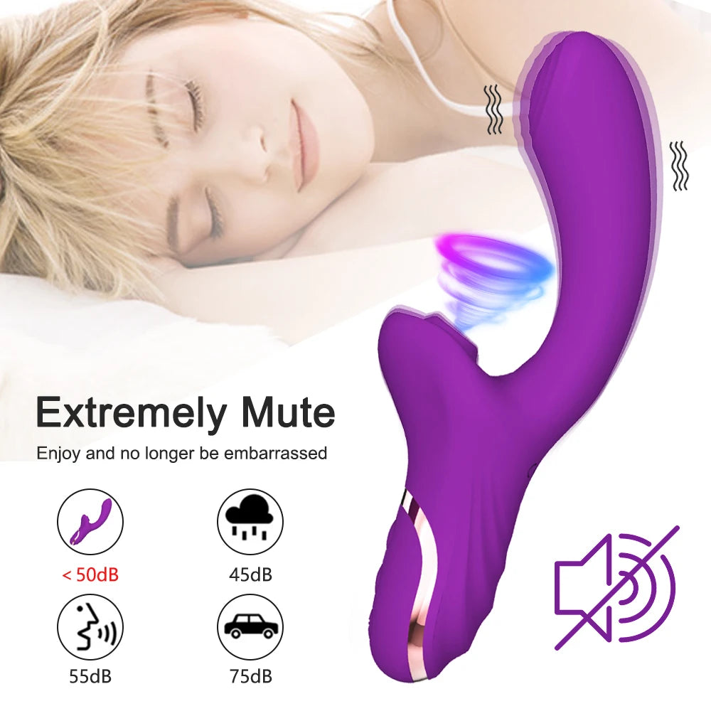 MoanMore™ 20-Mode Clitoral Suction &amp; G-Spot Vibrator