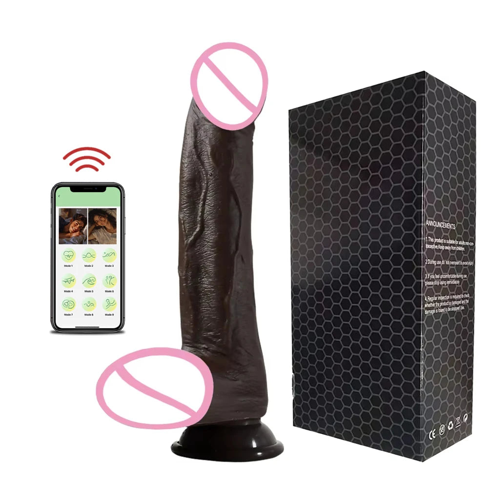 MoanMore™ App-Controlled Realistic Vibrating Dildo