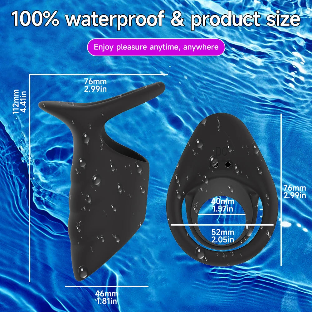 MoanMore™ Dual Action Vibrating Cock Ring &amp; Penis Sleeve