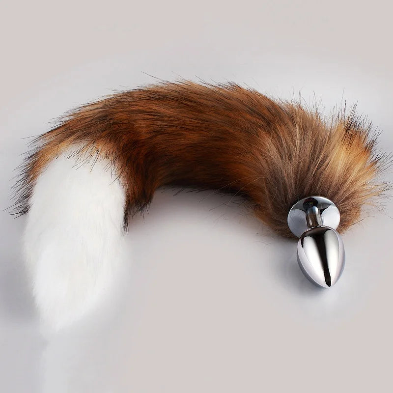 MoanMore™ 5-Size Stainless Steel Butt Plug with Faux Fox Tail
