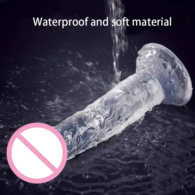 MoanMore™ Transparent Suction Dildo
