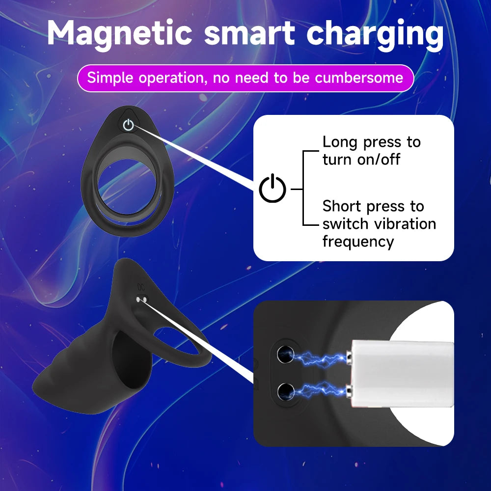 MoanMore™ Dual Action Vibrating Cock Ring &amp; Penis Sleeve
