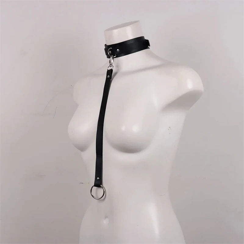 MoanMore™ Leather Garter Belt Set