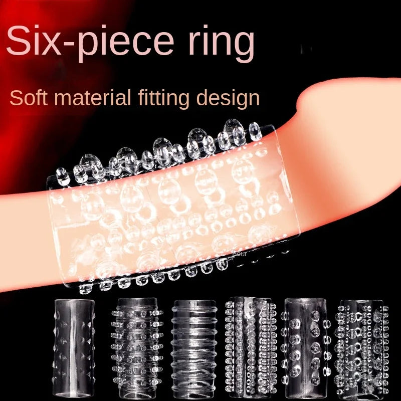 MoanMore™ 6-Piece Silicone Cock Ring Set