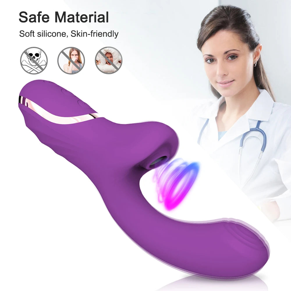 MoanMore™ 20-Mode Clitoral Suction &amp; G-Spot Vibrator