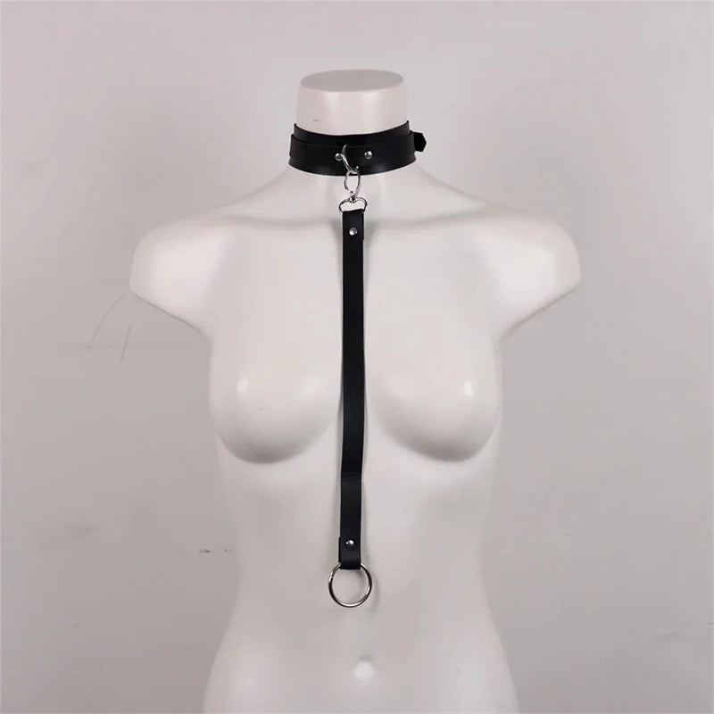 MoanMore™ Leather Garter Belt Set
