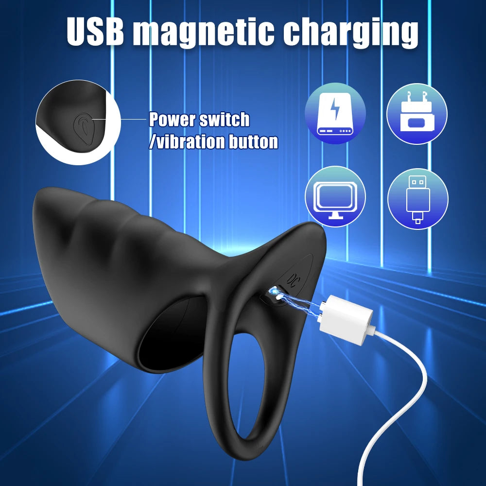 MoanMore™ Dual Action Vibrating Cock Ring &amp; Penis Sleeve
