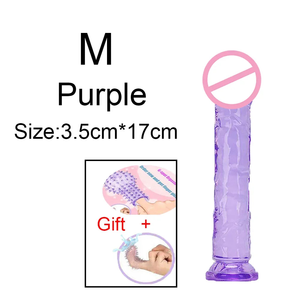 MoanMore™ Transparent Suction Dildo