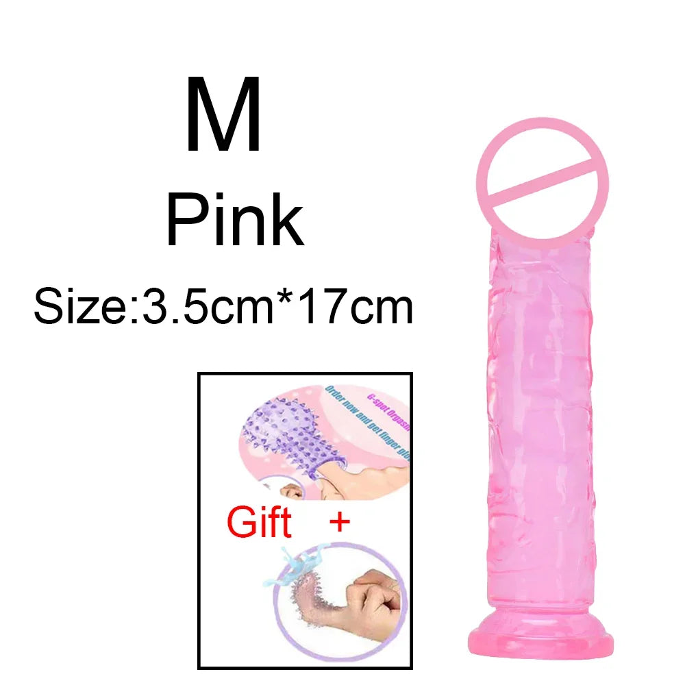MoanMore™ Transparent Suction Dildo