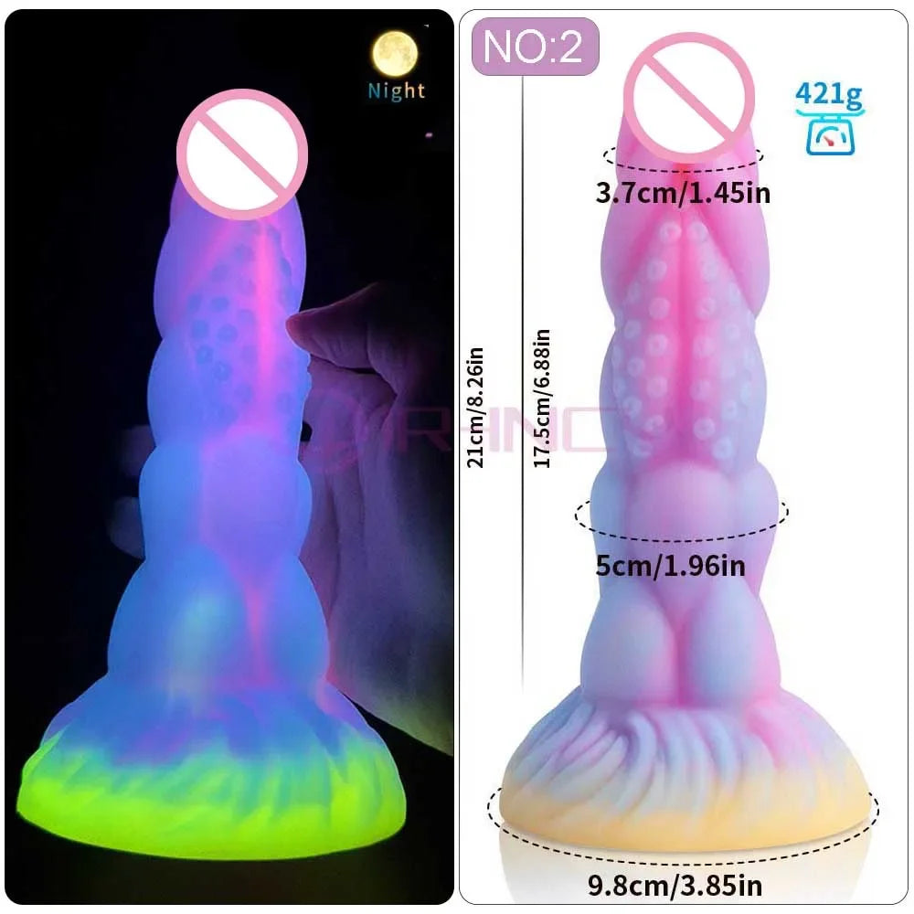 MoanMore™ Luminous Silicone Anal Dildo