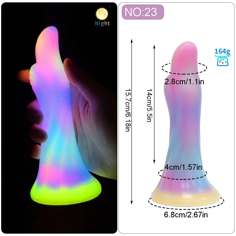 MoanMore™ Luminous Silicone Anal Dildo