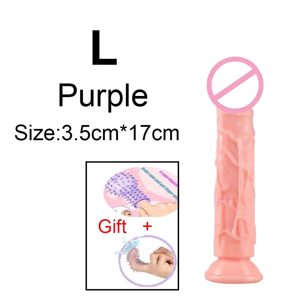 MoanMore™ Transparent Suction Dildo
