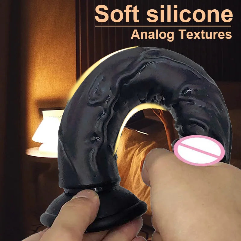 MoanMore™ Transparent Suction Dildo