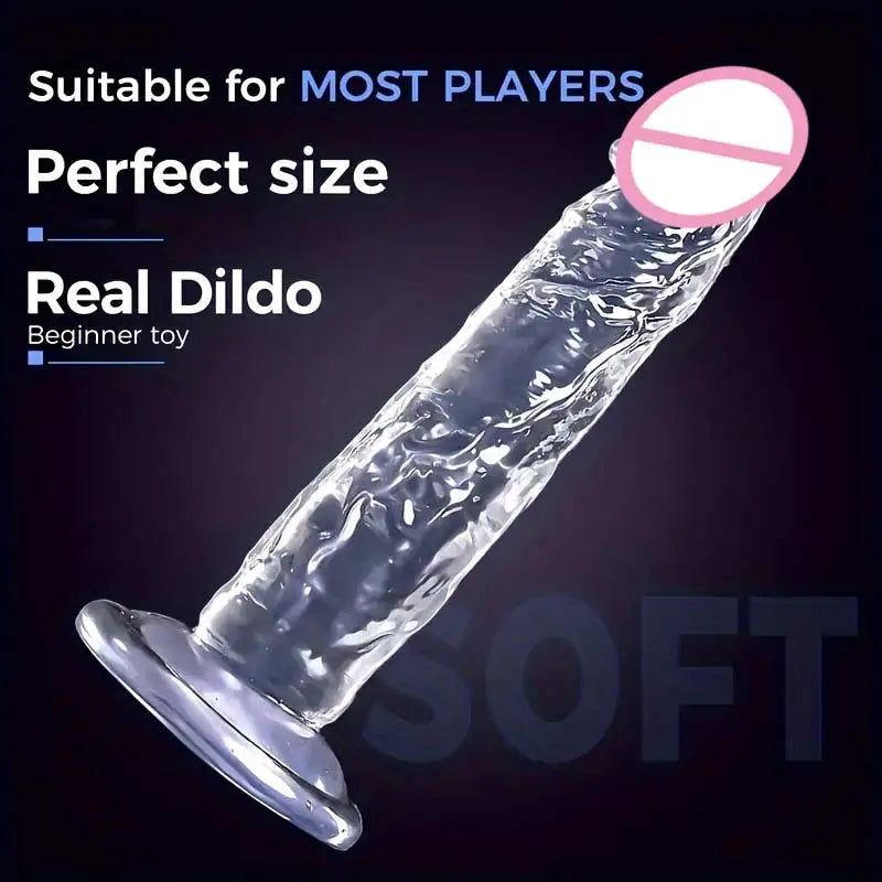 MoanMore™ Transparent Suction Dildo