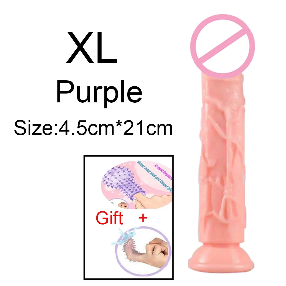 MoanMore™ Transparent Suction Dildo