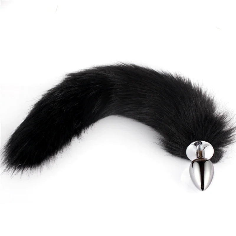 MoanMore™ 5-Size Stainless Steel Butt Plug with Faux Fox Tail