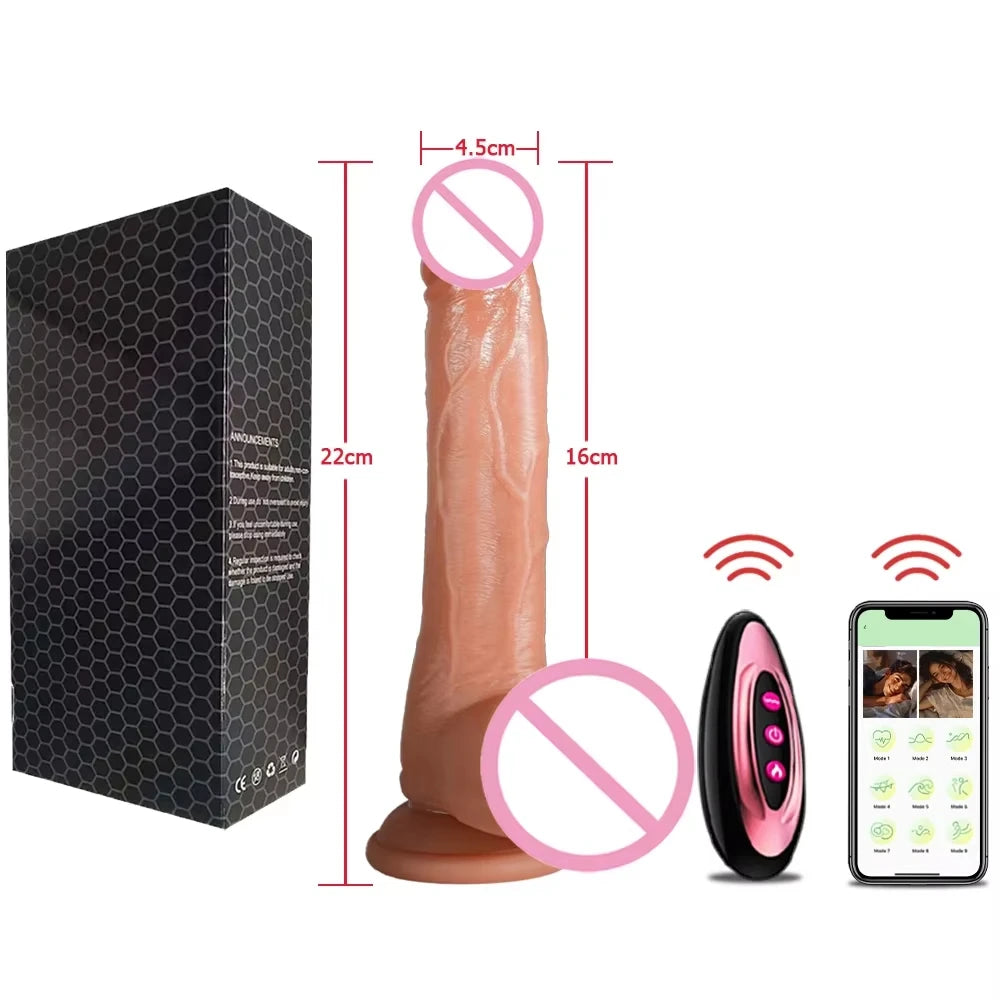 MoanMore™ App-Controlled Realistic Vibrating Dildo