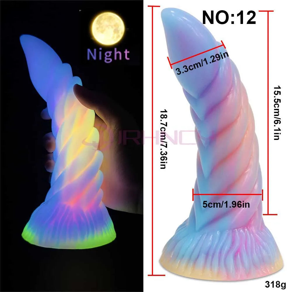 MoanMore™ Luminous Silicone Anal Dildo