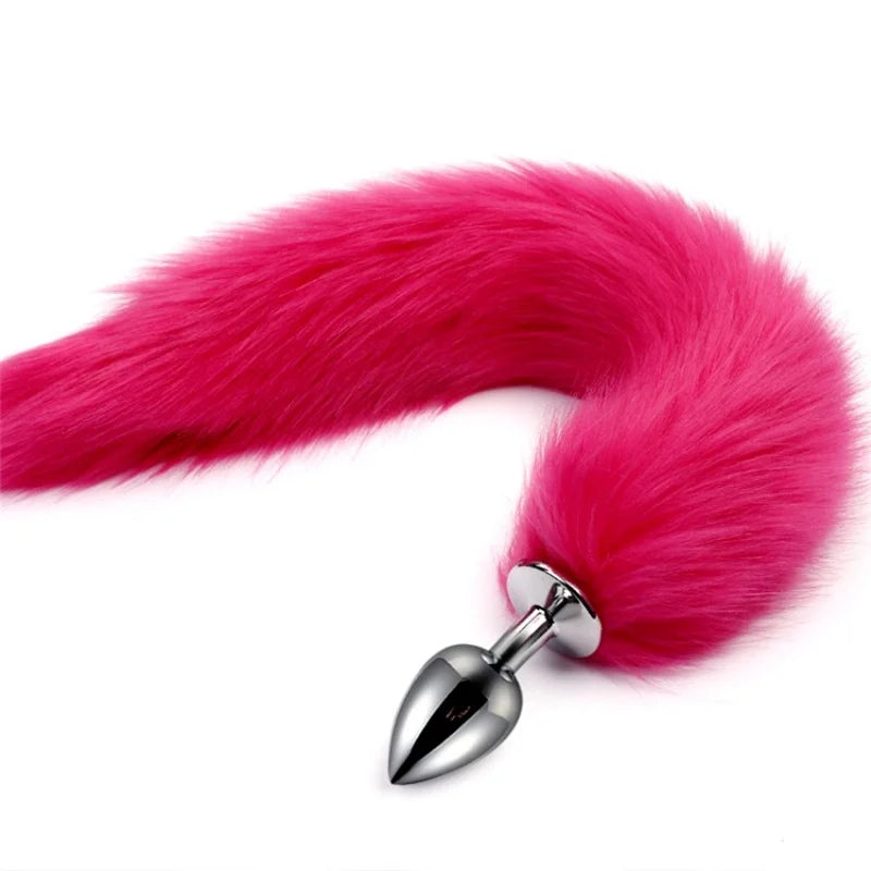 MoanMore™ 5-Size Stainless Steel Butt Plug with Faux Fox Tail