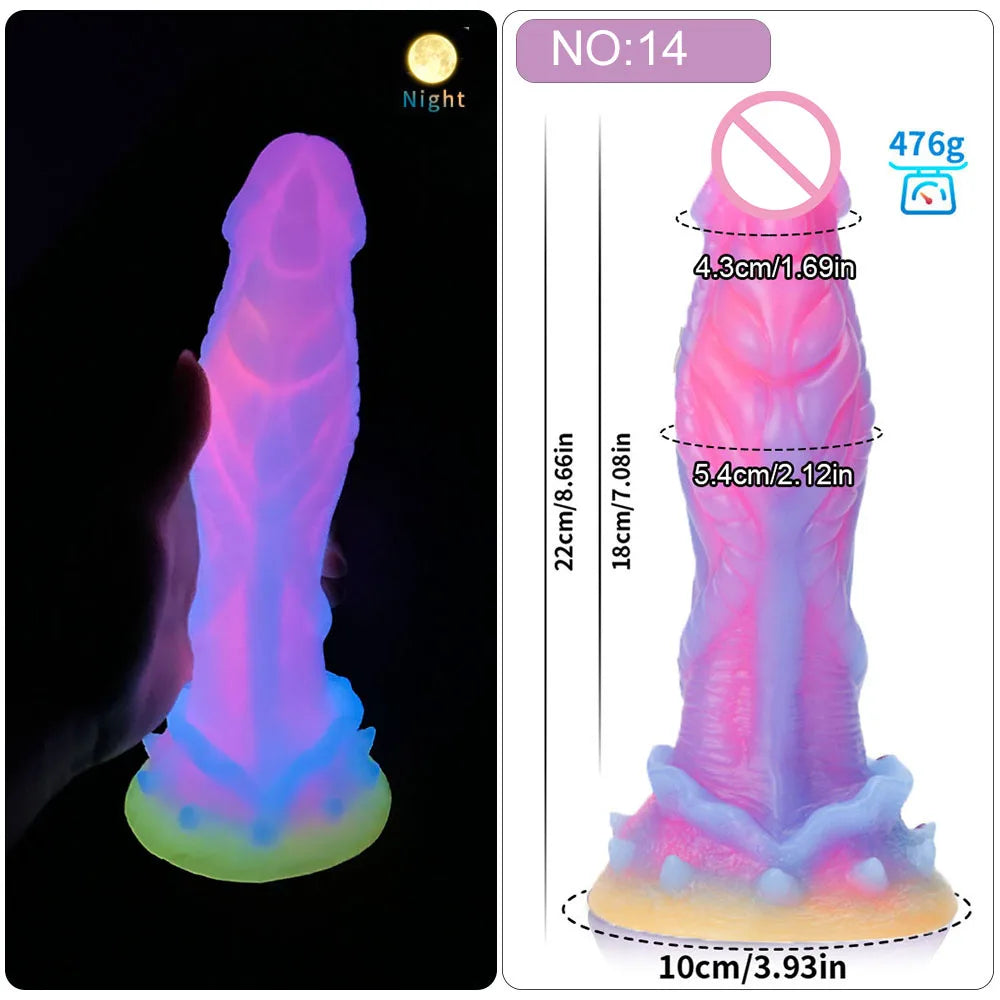 MoanMore™ Luminous Silicone Anal Dildo