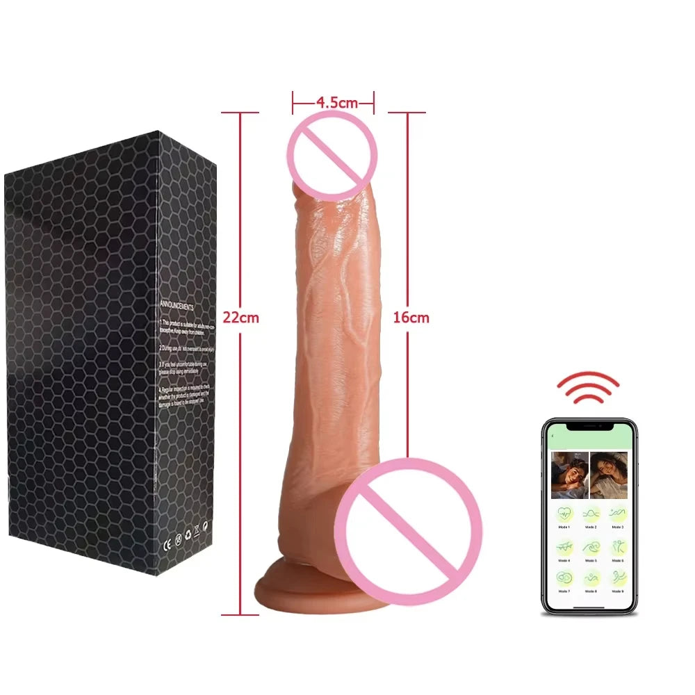 MoanMore™ App-Controlled Realistic Vibrating Dildo