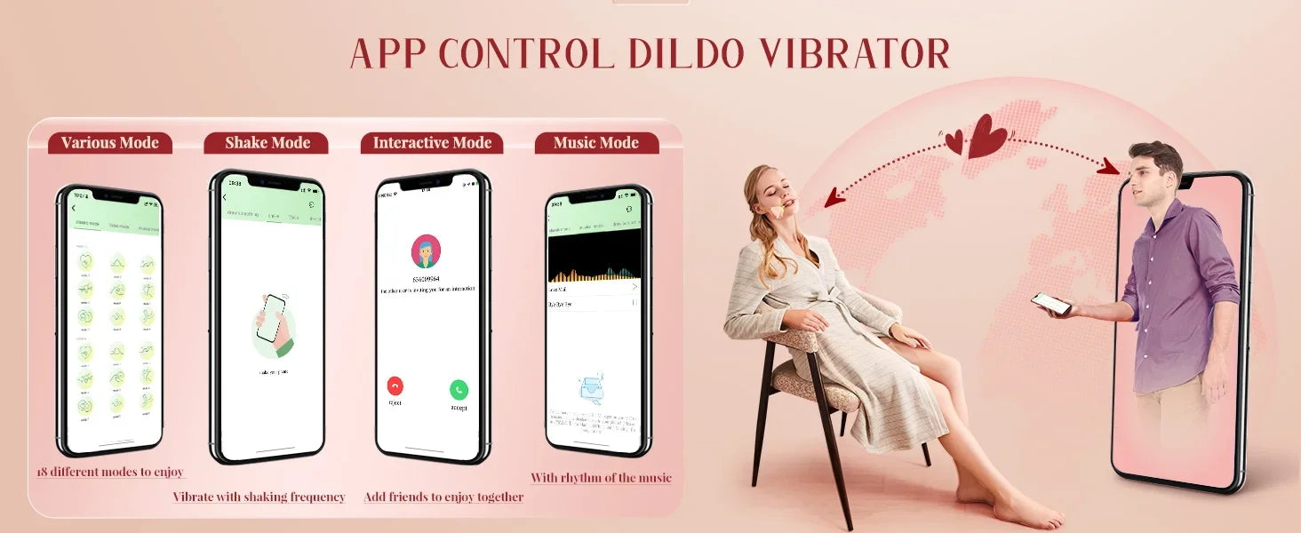 MoanMore™ App-Controlled Realistic Vibrating Dildo