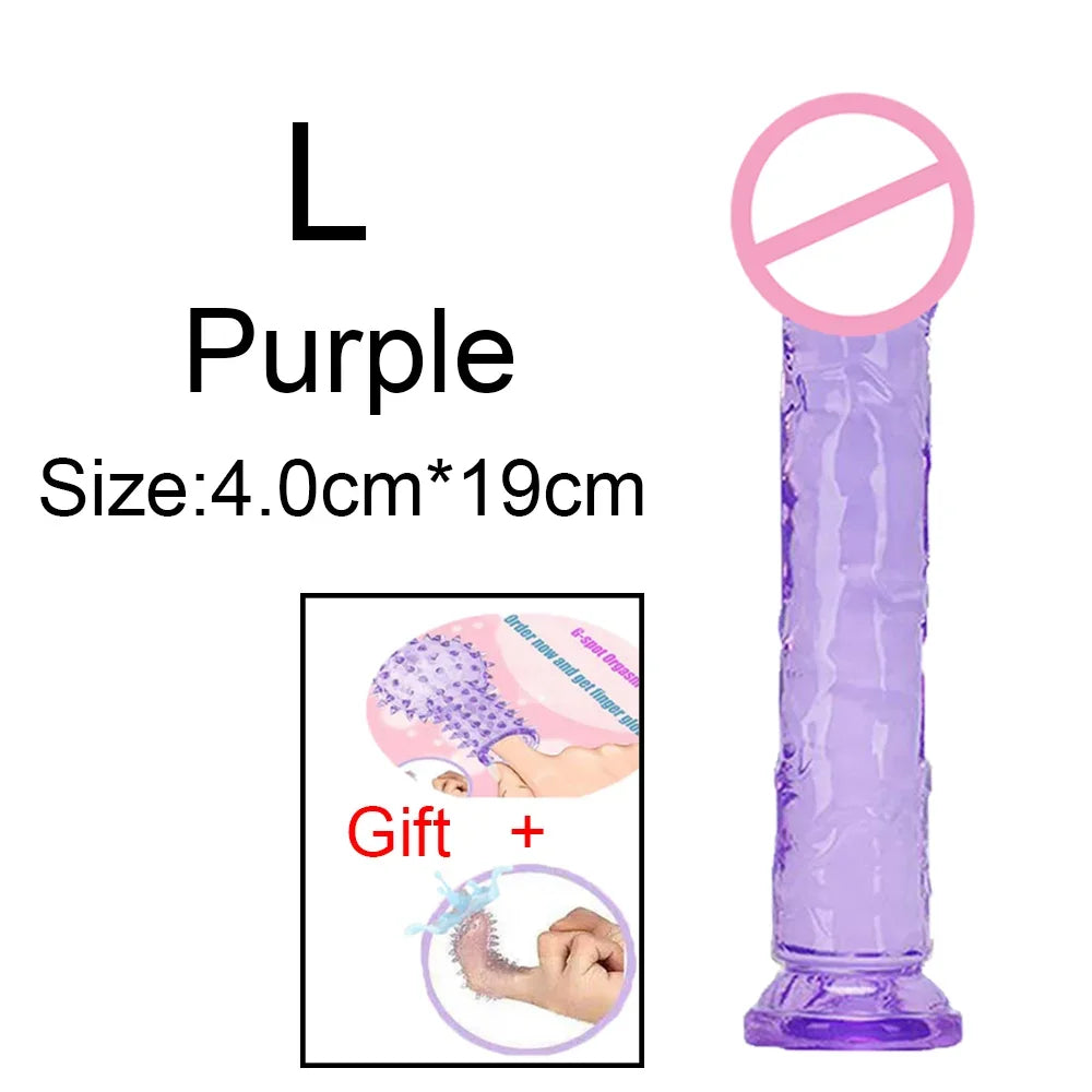 MoanMore™ Transparent Suction Dildo