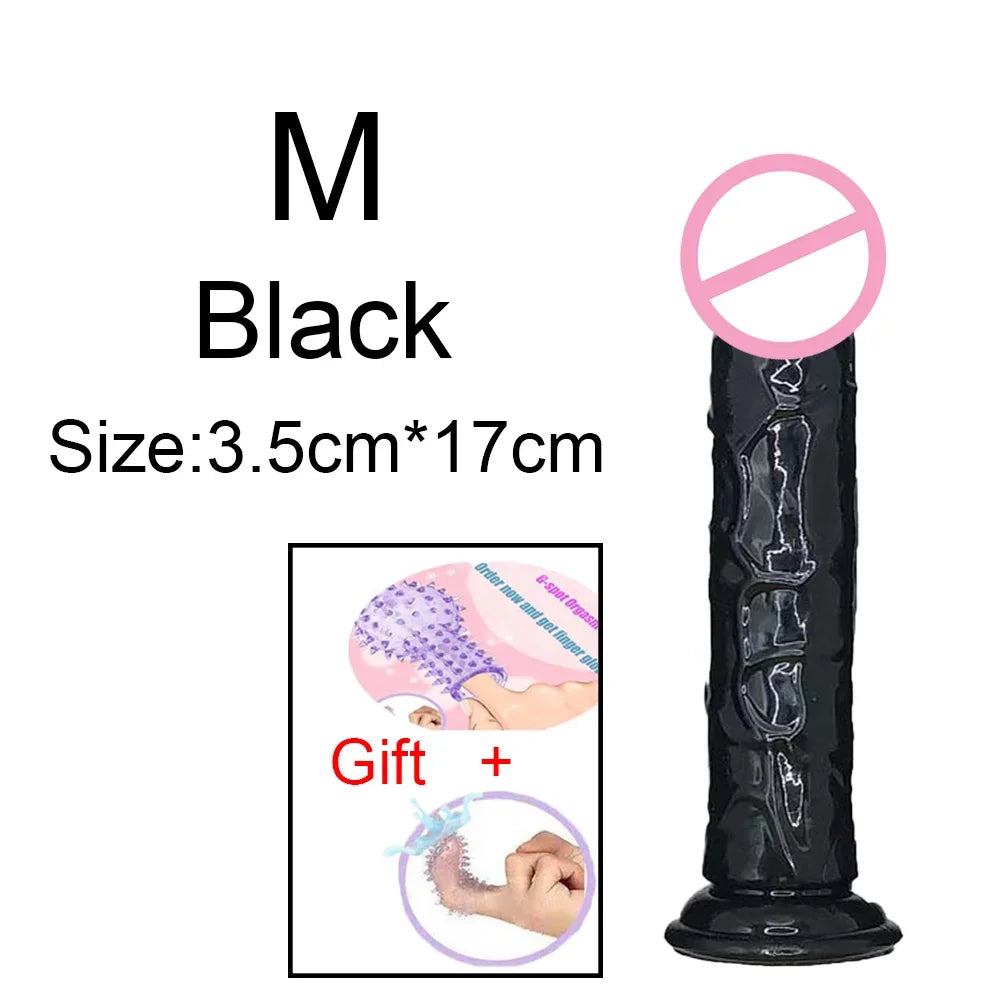 MoanMore™ Transparent Suction Dildo