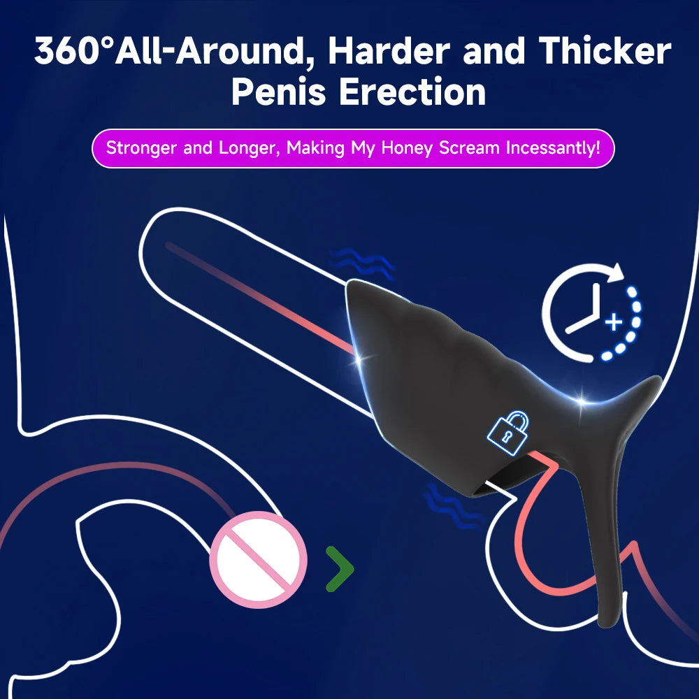 MoanMore™ Dual Action Vibrating Cock Ring &amp; Penis Sleeve