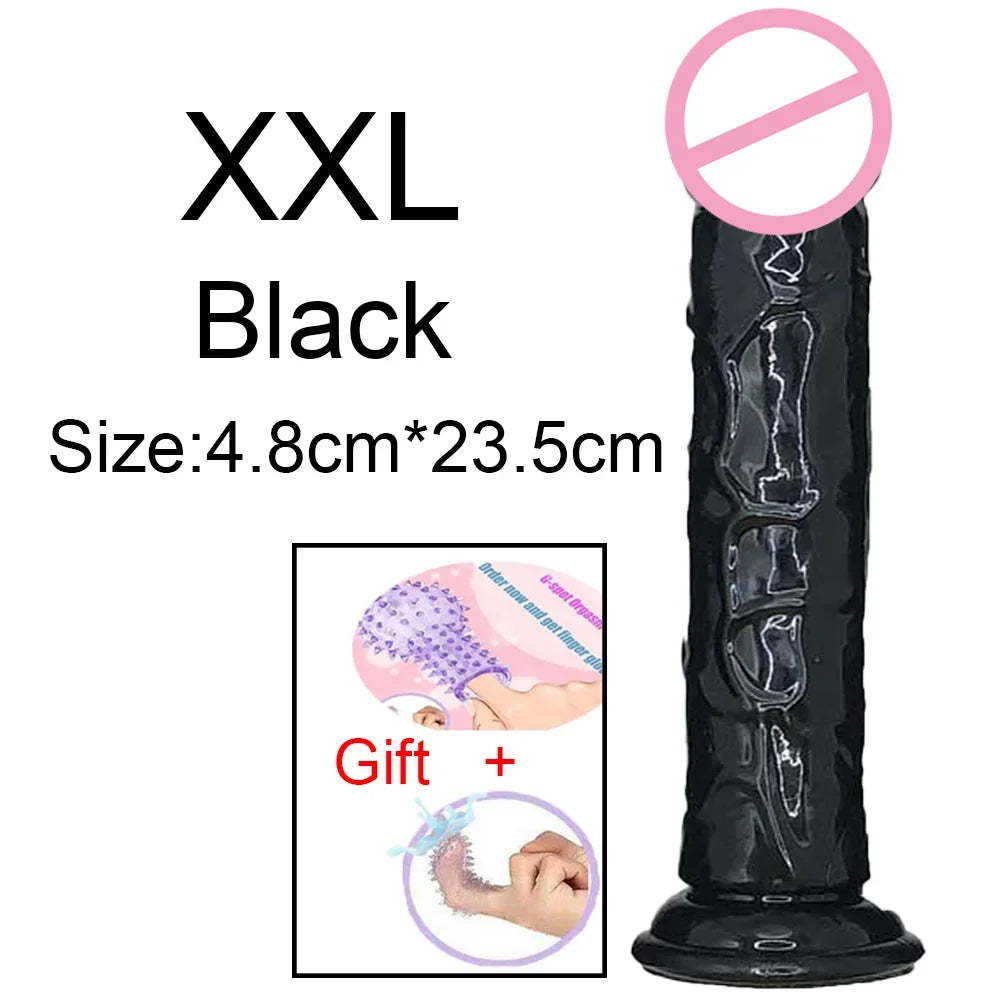 MoanMore™ Transparent Suction Dildo