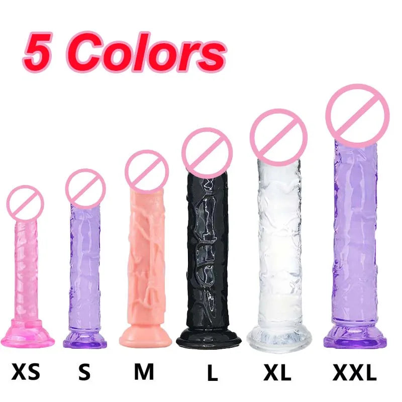MoanMore™ Transparent Suction Dildo