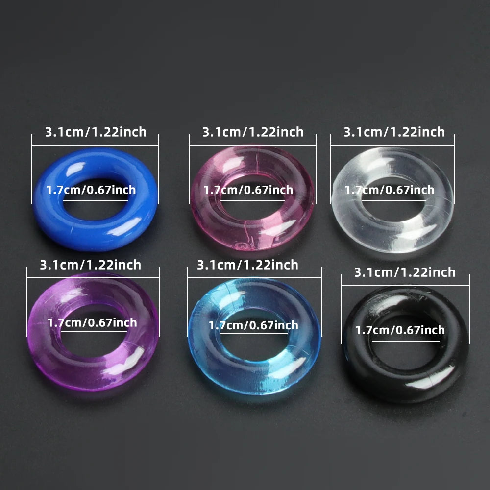 MoanMore™ Silicone Cock Ring Set – 6-Piece Performance Kit