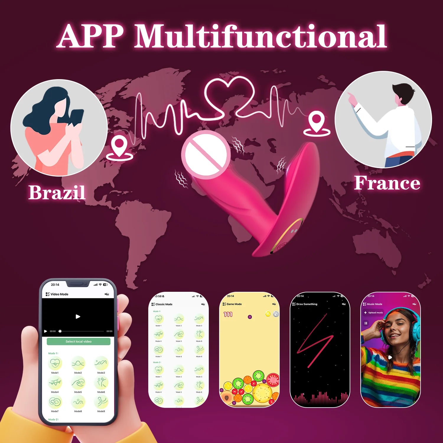 MoanMore™ App-Controlled Wearable Vibrator