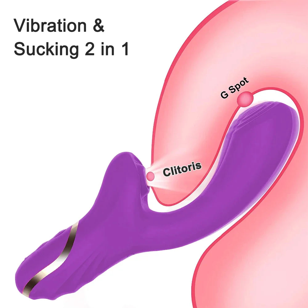 MoanMore™ 20-Mode Clitoral Suction &amp; G-Spot Vibrator