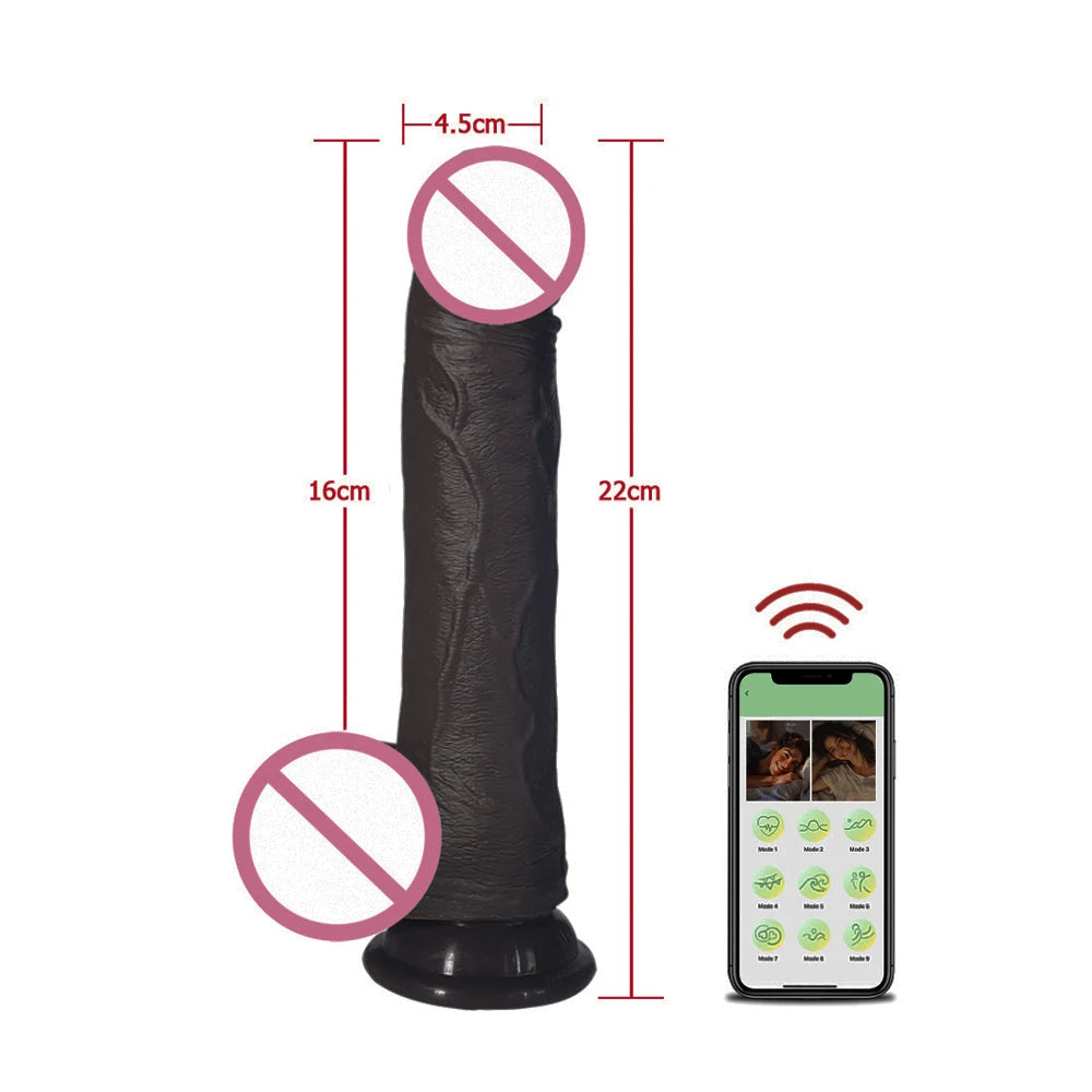 MoanMore™ App-Controlled Realistic Vibrating Dildo