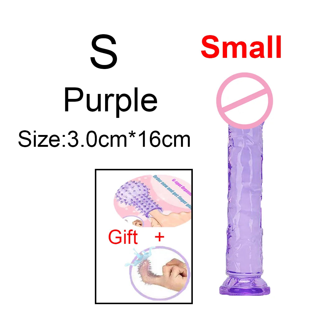 MoanMore™ Transparent Suction Dildo