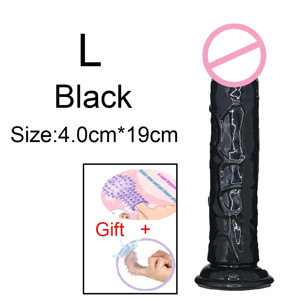 MoanMore™ Transparent Suction Dildo
