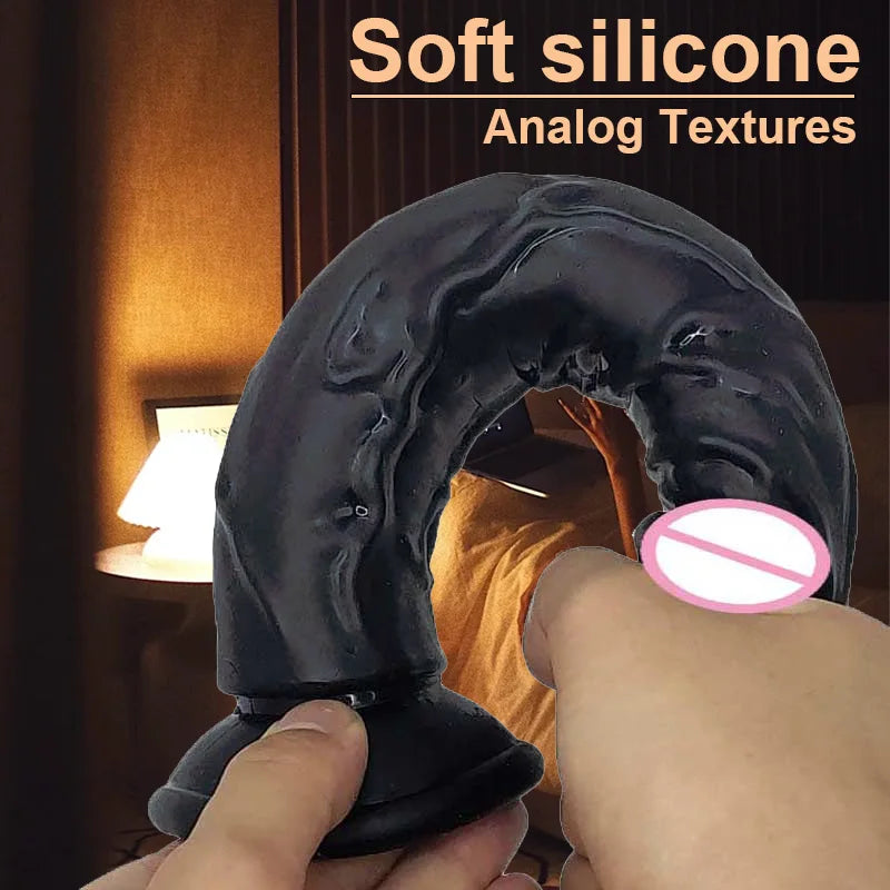MoanMore™ Transparent Suction Dildo