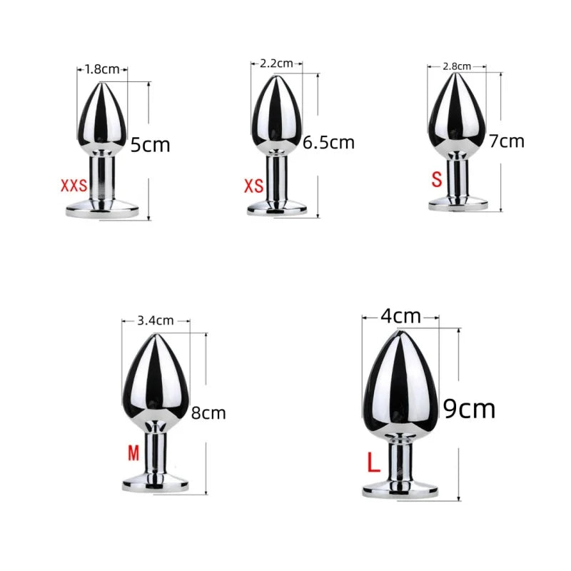 MoanMore™ 5-Size Stainless Steel Butt Plug with Faux Fox Tail