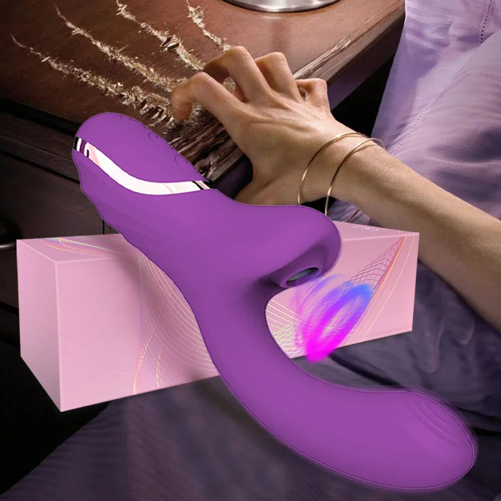 MoanMore™ 20-Mode Clitoral Suction &amp; G-Spot Vibrator
