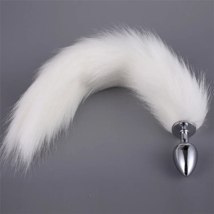 MoanMore™ 5-Size Stainless Steel Butt Plug with Faux Fox Tail