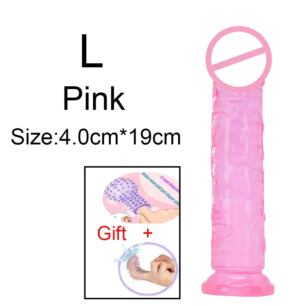 MoanMore™ Transparent Suction Dildo