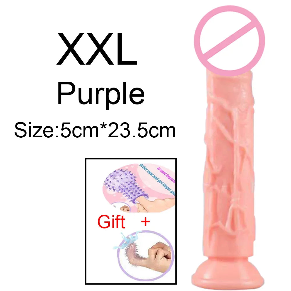 MoanMore™ Transparent Suction Dildo