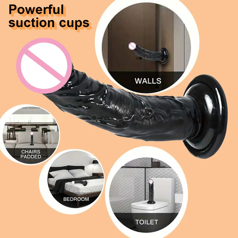 MoanMore™ Transparent Suction Dildo