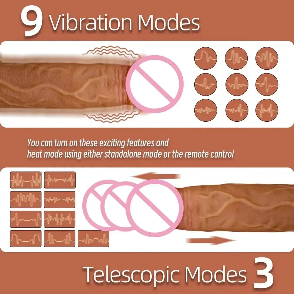 MoanMore™ App-Controlled Realistic Vibrating Dildo